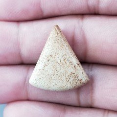 Pietra Paesina Naturale Forma Fantasia Piatto Cabochon Liscio Fatto a Mano 24X22X6mm 4,10gm 1pz