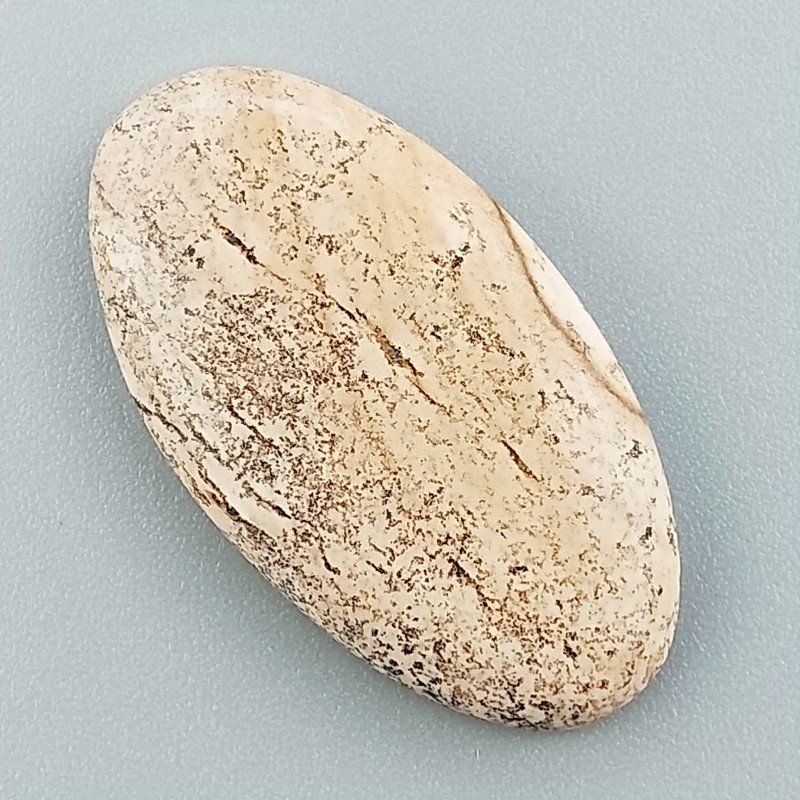 Pietra Paesina Naturale Forma Ovale Piatto Cabochon Liscio Fatto a Mano 32X18X4mm 4,30gm 1pz