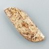Pietra Paesina Naturale Forma Fantasia Piatto Cabochon Liscio Fatto a Mano 38X14X6mm 5,40gm 1pz