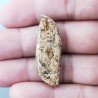 Pietra Paesina Naturale Forma Fantasia Piatto Cabochon Liscio Fatto a Mano 38X14X6mm 5,40gm 1pz