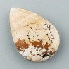 Pietra Paesina Naturale Forma Goccia Piatto Cabochon Liscio Fatto a Mano 25X17X5mm 3,35gm 1pz