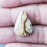 Pietra Paesina Naturale Forma Goccia Piatto Cabochon Liscio Fatto a Mano 22X16X5mm 2,40gm 1pz