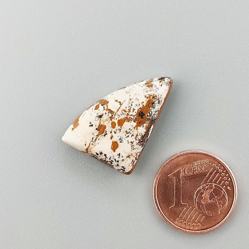 Pietra Paesina Naturale Forma Fantasia Piatto Cabochon Liscio Fatto a Mano 21X15X5mm 2,50gm 1pz