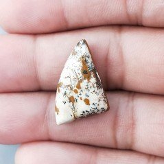Pietra Paesina Naturale Forma Fantasia Piatto Cabochon Liscio Fatto a Mano 21X15X5mm 2,50gm 1pz