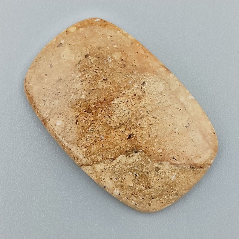 Pietra Paesina Naturale Forma Cuscino Piatto Cabochon Liscio Fatto a Mano 38X24X5mm 7,85gm 1pz