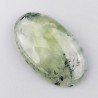 Prehnite Naturale Forma Ovale Piatto Cabochon Liscio Fatto a Mano 40X24X8mm 14,30gm 1pz