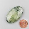 Prehnite Naturale Forma Ovale Piatto Cabochon Liscio Fatto a Mano 40X24X8mm 14,30gm 1pz