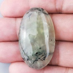 Prehnite Naturale Forma Ovale Piatto Cabochon Liscio Fatto a Mano 40X24X8mm 14,30gm 1pz Prehnite Naturale Forma Ovale Piatto Cabochon Liscio Fatto a Mano 40X24X8mm 14,30gm 1pz