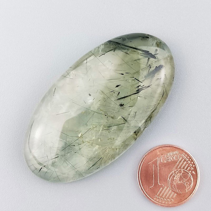 Prehnite Naturale Forma Ovale Piatto Cabochon Liscio Fatto a Mano 49X26X8mm 19,50gm 1pz Prehnite Naturale Forma Ovale Piatto Cabochon Liscio Fatto a Mano 49X26X8mm 19,50gm 1pz