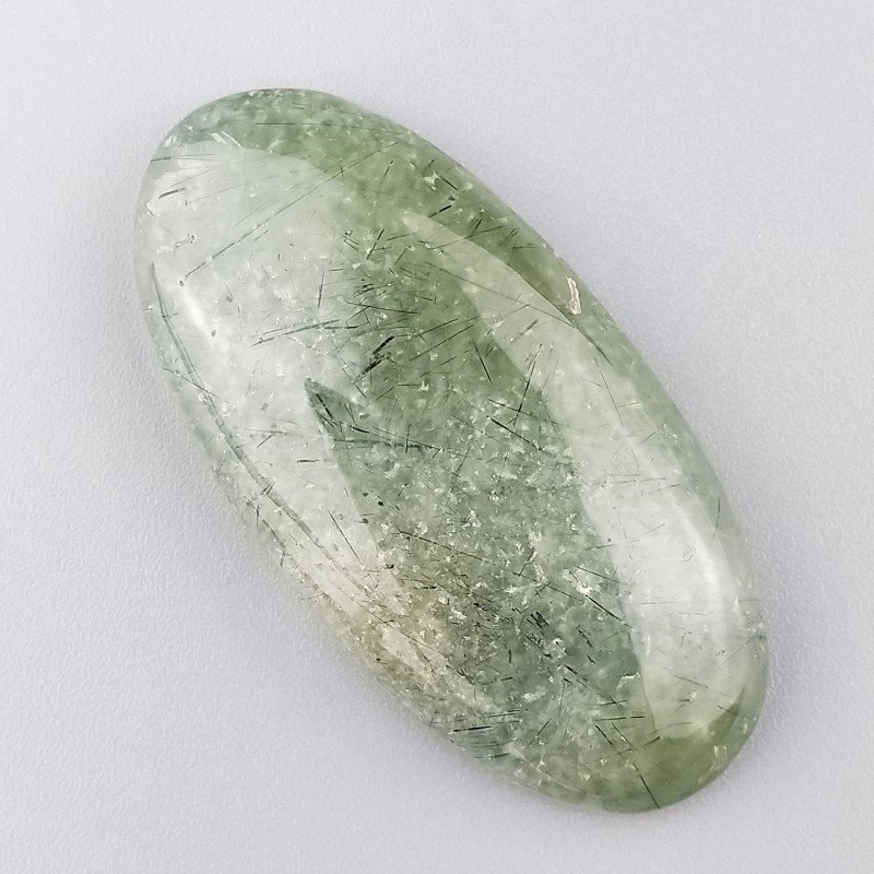 Prehnite Naturale Forma Ovale Piatto Cabochon Liscio Fatto a Mano 50X24X8mm 17,30gm 1pz Prehnite Naturale Forma Ovale Piatto Cabochon Liscio Fatto a Mano 50X24X8mm 17,30gm 1pz