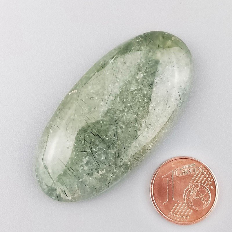 Prehnite Naturale Forma Ovale Piatto Cabochon Liscio Fatto a Mano 50X24X8mm 17,30gm 1pz Prehnite Naturale Forma Ovale Piatto Cabochon Liscio Fatto a Mano 50X24X8mm 17,30gm 1pz
