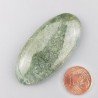 Prehnite Naturale Forma Ovale Piatto Cabochon Liscio Fatto a Mano 50X24X8mm 17,30gm 1pz