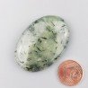 Prehnite Naturale Forma Ovale Piatto Cabochon Liscio Fatto a Mano 41X28X7mm 14,60gm 1pz