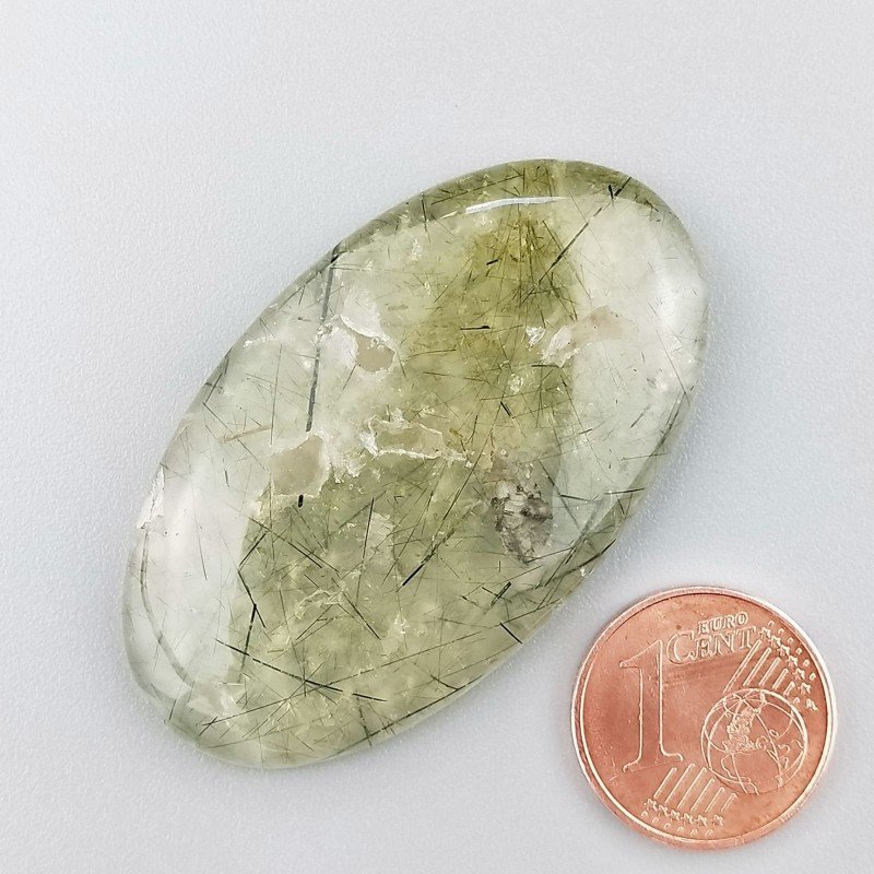Prehnite Naturale Forma Ovale Piatto Cabochon Liscio Fatto a Mano 44X26X6mm 12,85gm 1pz Prehnite Naturale Forma Ovale Piatto Cabochon Liscio Fatto a Mano 44X26X6mm 12,85gm 1pz