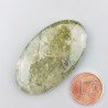 Prehnite Naturale Forma Ovale Piatto Cabochon Liscio Fatto a Mano 44X26X6mm 12,85gm 1pz