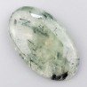 Prehnite Naturale Forma Ovale Piatto Cabochon Liscio Fatto a Mano 42X26X6mm 13,25gm 1pz
