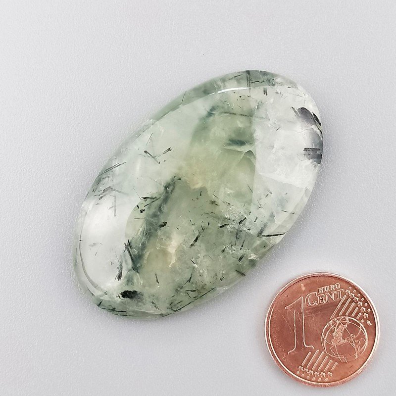 Prehnite Naturale Forma Ovale Piatto Cabochon Liscio Fatto a Mano 42X26X6mm 13,25gm 1pz Prehnite Naturale Forma Ovale Piatto Cabochon Liscio Fatto a Mano 42X26X6mm 13,25gm 1pz