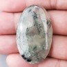 Prehnite Naturale Forma Ovale Piatto Cabochon Liscio Fatto a Mano 42X26X6mm 13,25gm 1pz