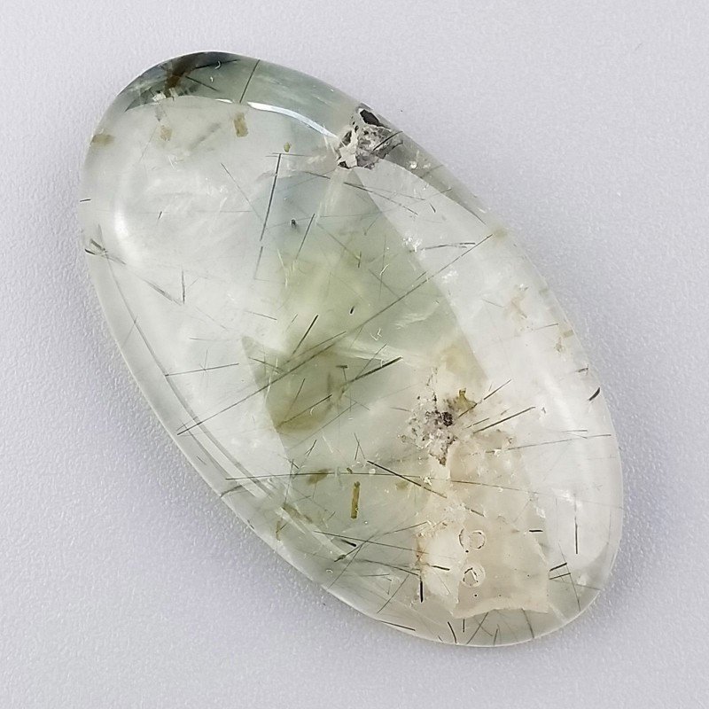 Prehnite Naturale Forma Ovale Piatto Cabochon Liscio Fatto a Mano 42X23X7mm 13,00gm 1pz Prehnite Naturale Forma Ovale Piatto Cabochon Liscio Fatto a Mano 42X23X7mm 13,00gm 1pz