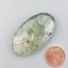 Prehnite Naturale Forma Ovale Piatto Cabochon Liscio Fatto a Mano 42X23X7mm 13,00gm 1pz