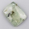 Prehnite Naturale Forma Cuscino Piatto Cabochon Liscio Fatto a Mano 25X20X6mm 6,40gm 1pz