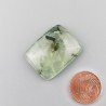 Prehnite Naturale Forma Cuscino Piatto Cabochon Liscio Fatto a Mano 25X20X6mm 6,40gm 1pz