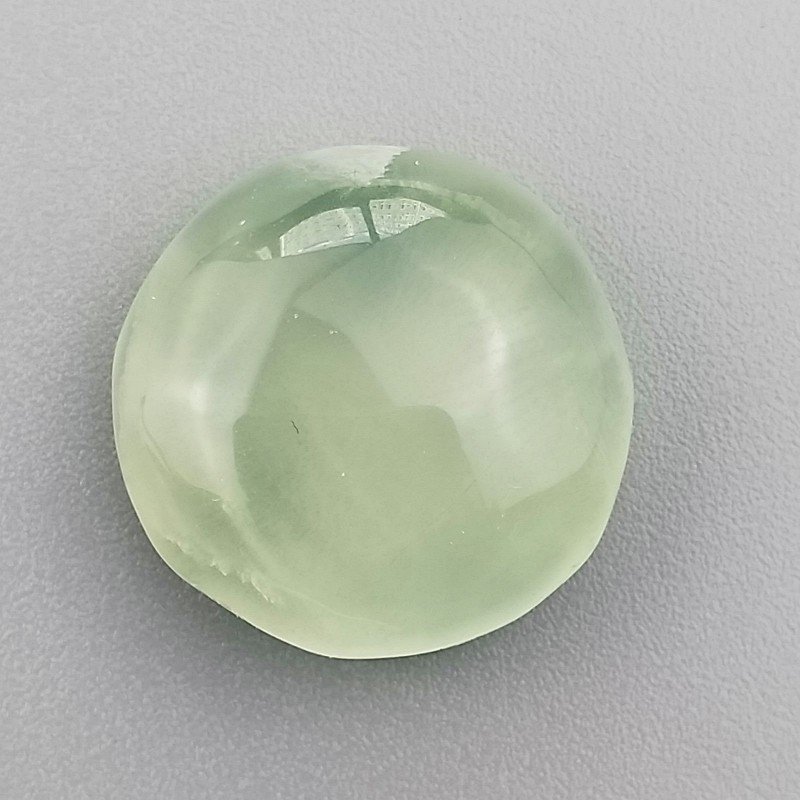 Prehnite Naturale Forma Tondo Piatto Cabochon Liscio Fatto a Mano 18X18X7mm 23,00 Carati 1pz