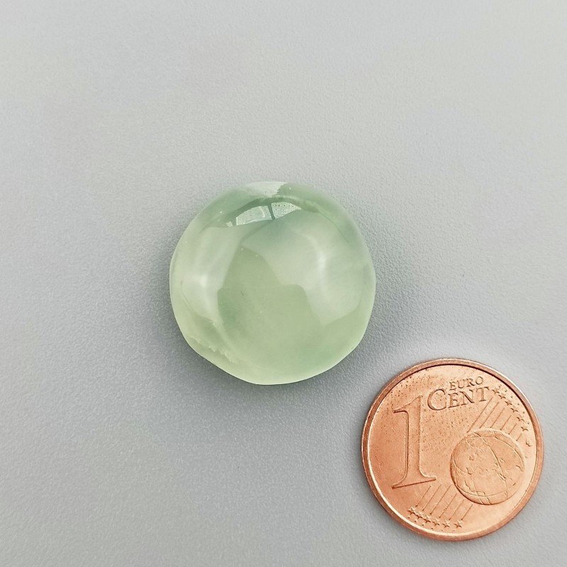 Prehnite Naturale Forma Tondo Piatto Cabochon Liscio Fatto a Mano 18X18X7mm 23,00 Carati 1pz