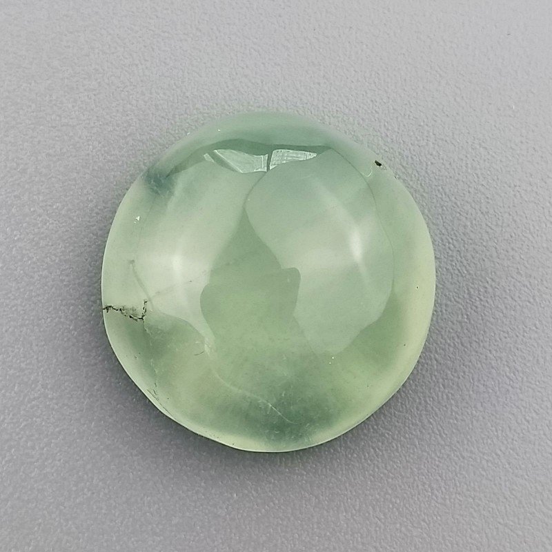 Prehnite Naturale Forma Tondo Piatto Cabochon Liscio Fatto a Mano 18X18X8mm 24,80 Carati 1pz