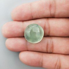 Prehnite Naturale Forma Tondo Piatto Cabochon Liscio Fatto a Mano 18X18X8mm 24,80 Carati 1pz