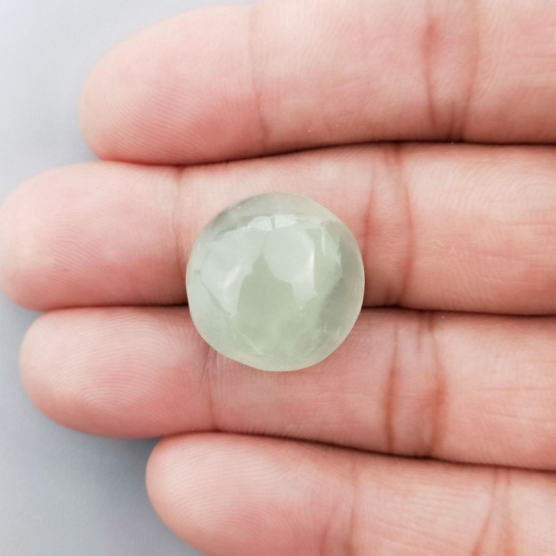 Prehnite Naturale Forma Tondo Piatto Cabochon Liscio Fatto a Mano 19X19X10mm 30,55 Carati 1pz Prehnite Naturale Forma Tondo Piatto Cabochon Liscio Fatto a Mano 19X19X10mm 30,55 Carati 1pz