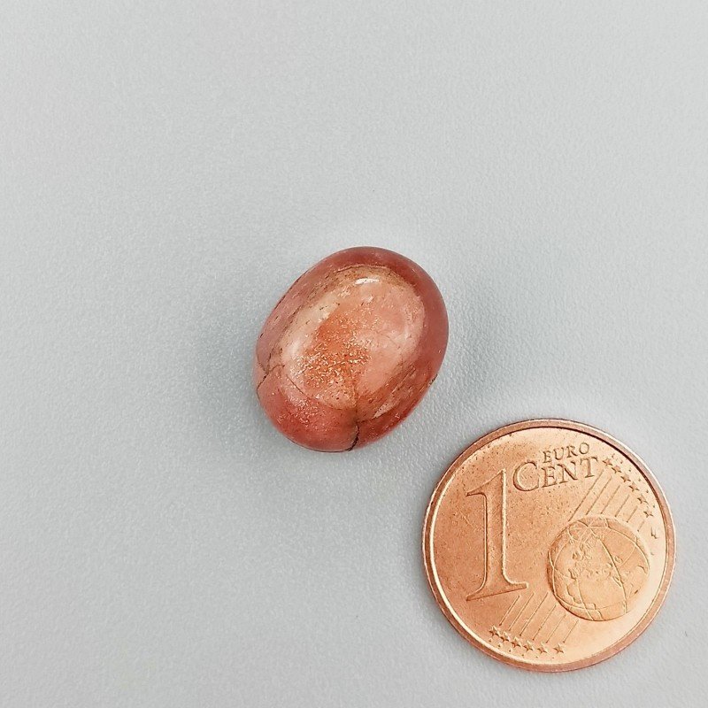 Pietra Di Sole 'Eliolite' Naturale Forma Ovale Piatto Cabochon Liscio Fatto a Mano 14X11X7mm 9,30 Carati 1pz