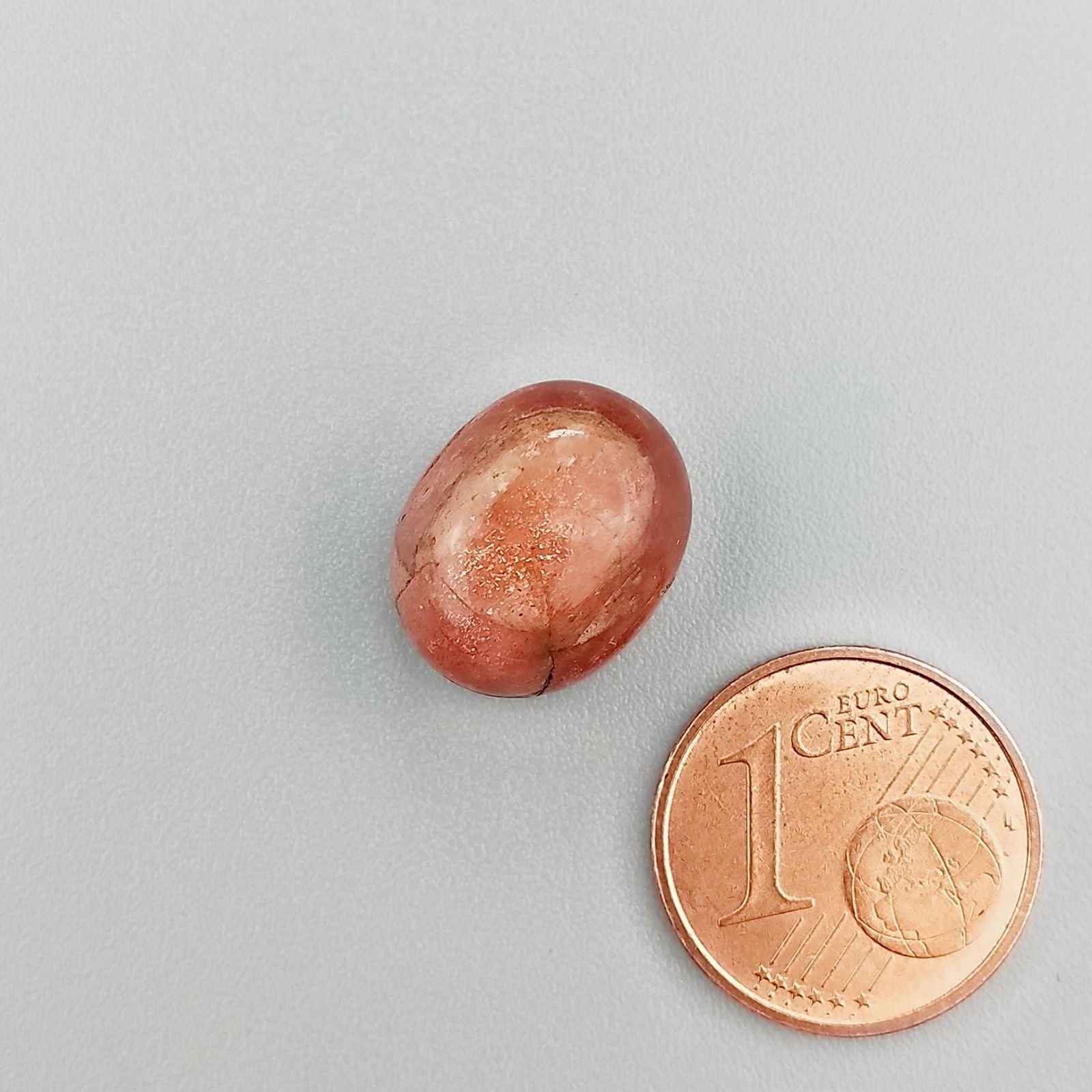 Pietra Di Sole 'Eliolite' Naturale Forma Ovale Piatto Cabochon Liscio Fatto a Mano 14X11X7mm 9,30 Carati 1pz