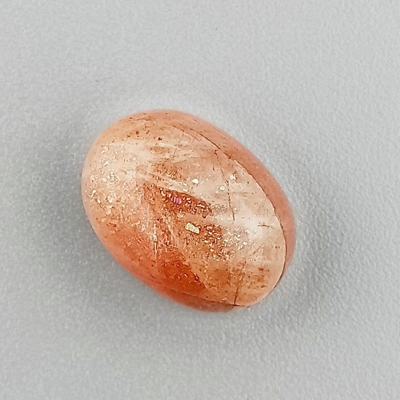 Pietra Di Sole 'Eliolite' Naturale Forma Ovale Piatto Cabochon Liscio Fatto a Mano 13X9X6mm 6,85 Carati 1pz