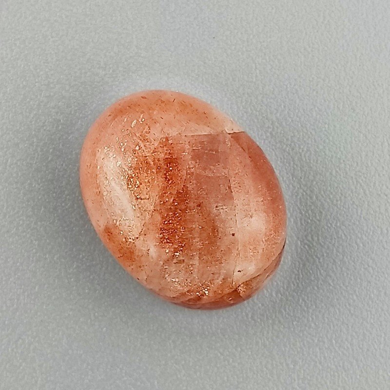Pietra Di Sole 'Eliolite' Naturale Forma Ovale Piatto Cabochon Liscio Fatto a Mano 16X12X6mm 10,50 Carati 1pz