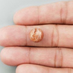 Pietra Di Sole 'Eliolite' Naturale Forma Tondo Piatto Cabochon Liscio Fatto a Mano 11X11X5mm 5,50 Carati 1pz