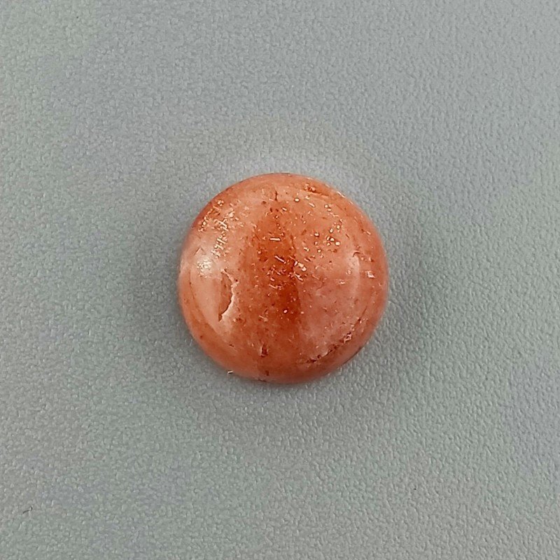 Pietra Di Sole 'Eliolite' Naturale Forma Tondo Piatto Cabochon Liscio Fatto a Mano 10X10X4mm 3,15 Carati 1pz