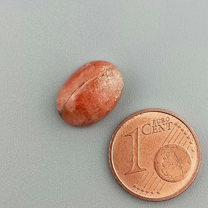 Pietra Di Sole 'Eliolite' Naturale Forma Ovale Piatto Cabochon Liscio Fatto a Mano 13X9X5mm 5,50 Carati 1pz