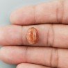 Pietra Di Sole 'Eliolite' Naturale Forma Ovale Piatto Cabochon Liscio Fatto a Mano 13X9X5mm 5,50 Carati 1pz