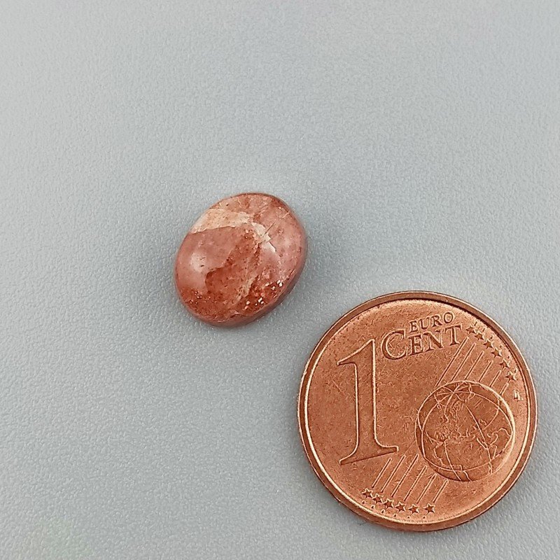 Pietra Di Sole 'Eliolite' Naturale Forma Ovale Piatto Cabochon Liscio Fatto a Mano 10X8X4mm 2,90 Carati 1pz