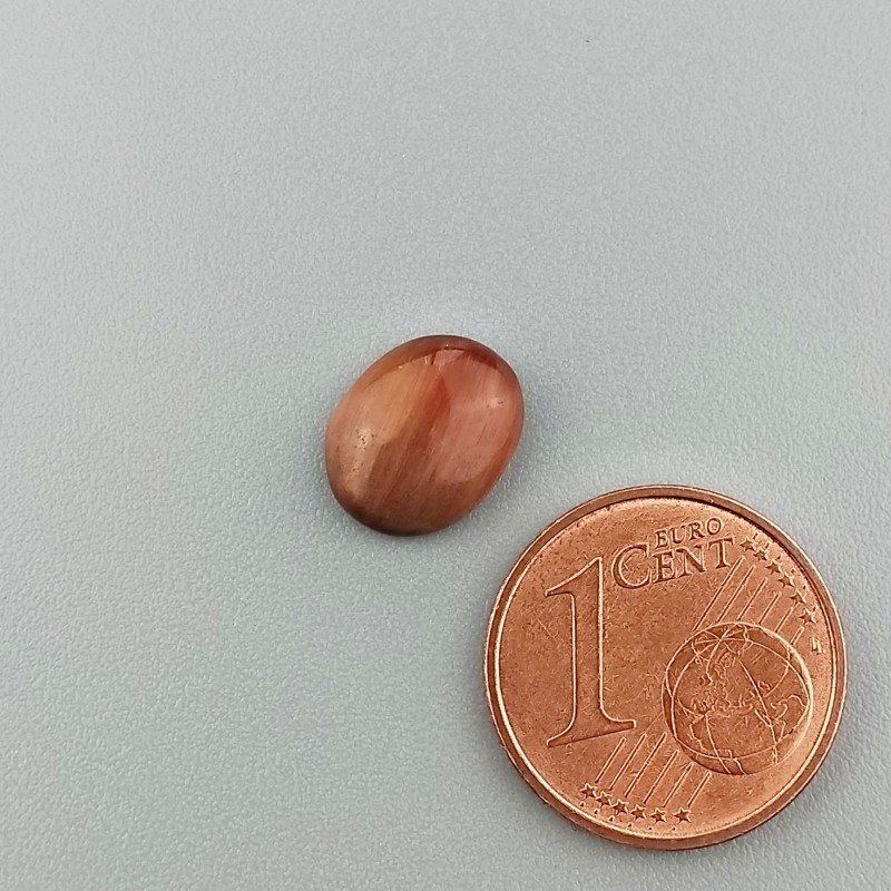 Pietra Di Sole 'Eliolite' Naturale Forma Ovale Piatto Cabochon Liscio Fatto a Mano 10X8X3mm 2,20 Carati 1pz