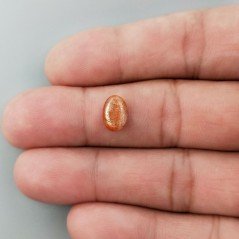 Pietra Di Sole 'Eliolite' Naturale Forma Ovale Piatto Cabochon Liscio Fatto a Mano 9X7X3mm 1,25 Carati 1pz