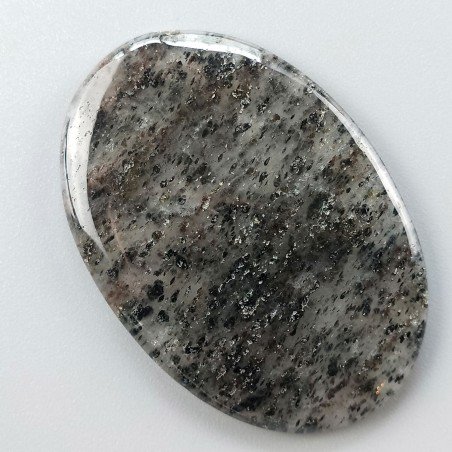 Quarzo Rutilato Moss Naturale Forma Ovale Piatto Cabochon Liscio Fatto a Mano 49X34mm 14.02gm 1pz