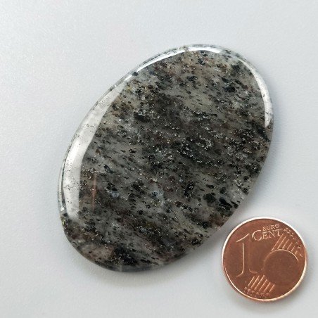Quarzo Rutilato Moss Naturale Forma Ovale Piatto Cabochon Liscio Fatto a Mano 49X34mm 14.02gm 1pz