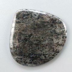 Quarzo Rutilato Moss Naturale Forma Cuore Piatto Cabochon Liscio Fatto a Mano 48X47mm 18,80gm 1pz