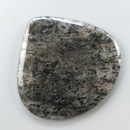 Quarzo Rutilato Moss Naturale Forma Cuore Piatto Cabochon Liscio Fatto a Mano 48X47mm 18,80gm 1pz