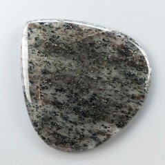 Quarzo Rutilato Moss Naturale Forma Cuore Piatto Cabochon Liscio Fatto a Mano 49x46mm 16,35gm 1pz