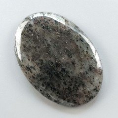 Quarzo Rutilato Moss Naturale Forma Ovale Piatto Cabochon Liscio Fatto a Mano 46X31mm 14.53gm 1pz