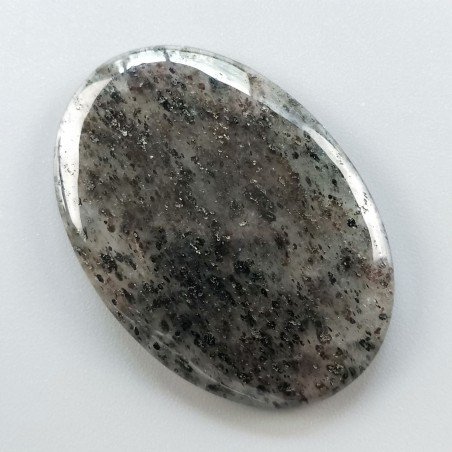Quarzo Rutilato Moss Naturale Forma Ovale Piatto Cabochon Liscio Fatto a Mano 46X31mm 14.53gm 1pz