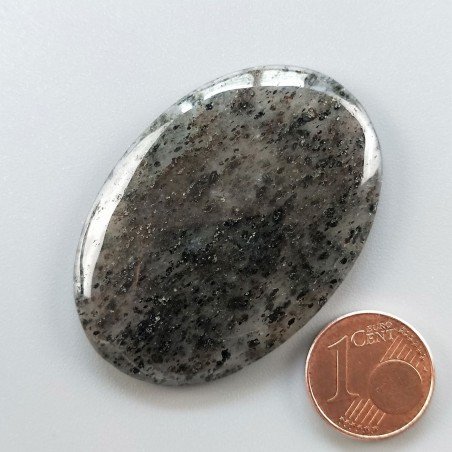 Quarzo Rutilato Moss Naturale Forma Ovale Piatto Cabochon Liscio Fatto a Mano 46X31mm 14.53gm 1pz